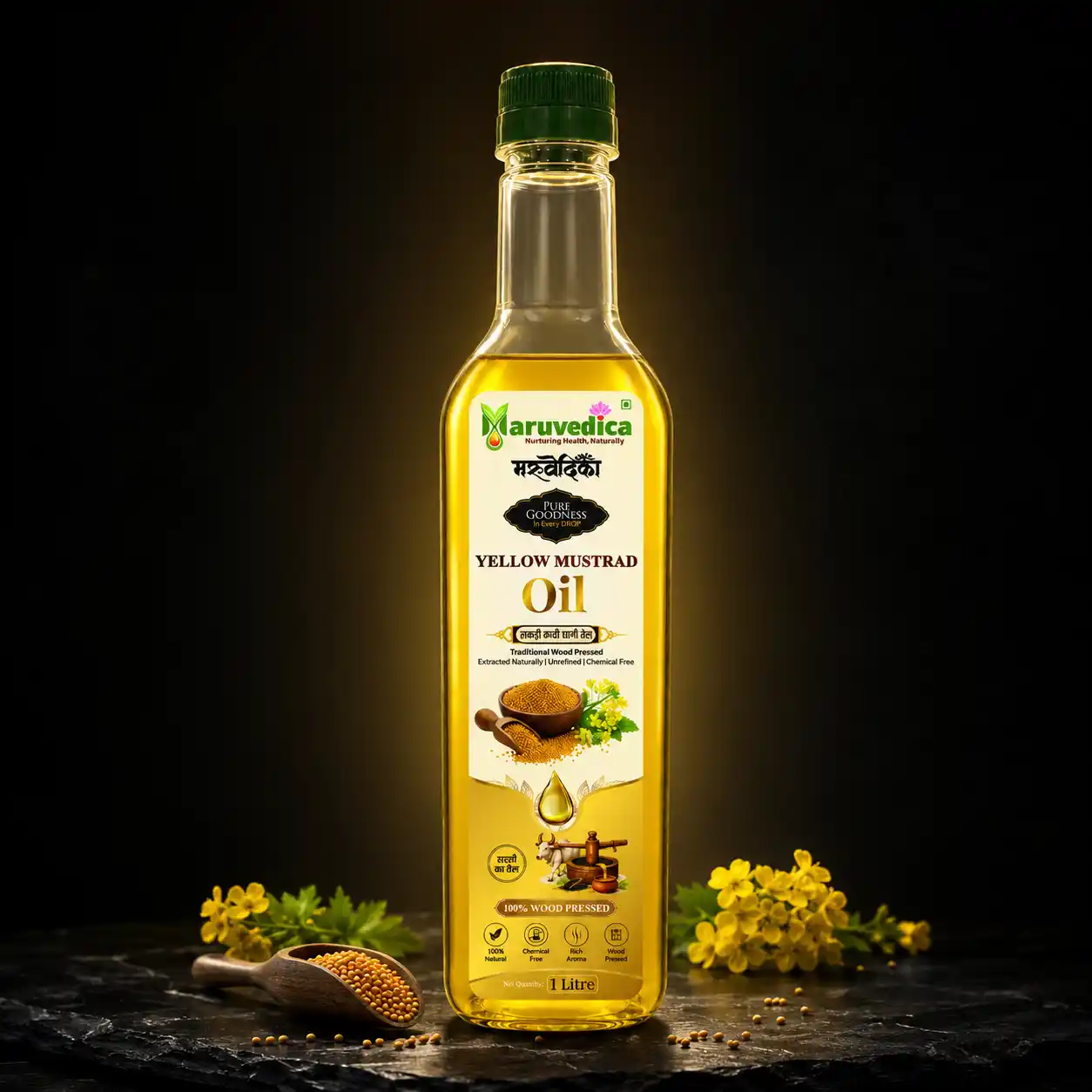 Wood Pressed Yellow Mustard Oil
