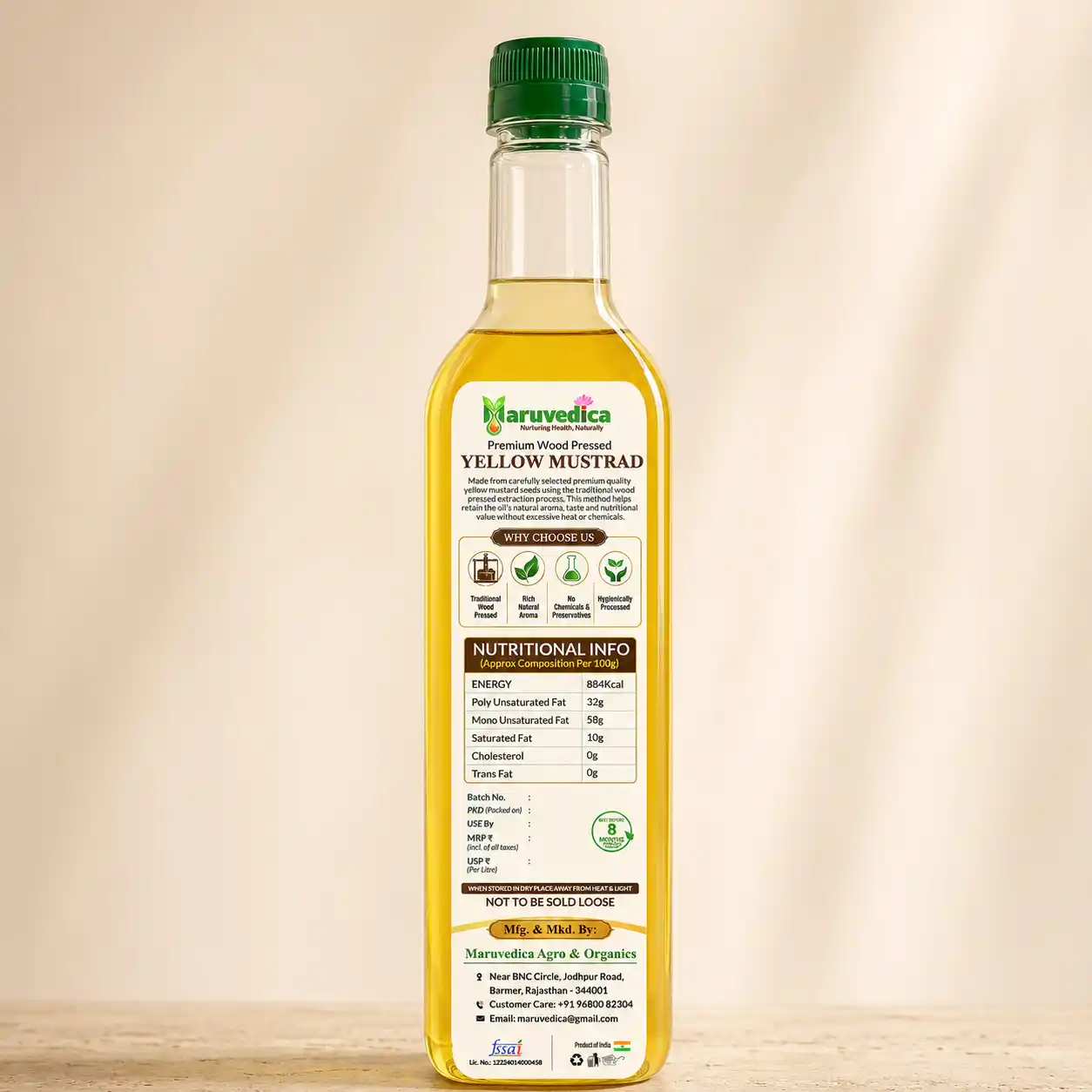 Wood Pressed Yellow Mustard Oil