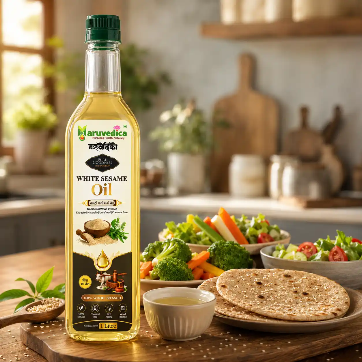 Wood Pressed Black Sesame Oil