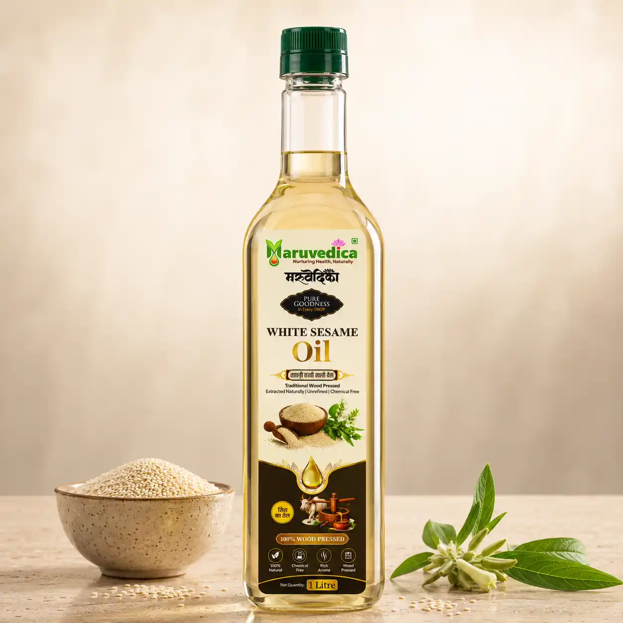 Wood Pressed Black Sesame Oil